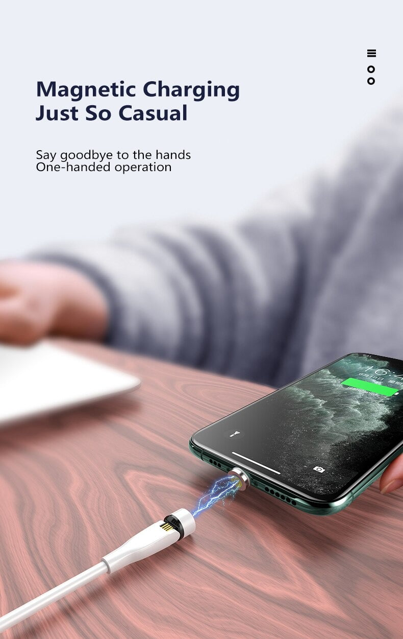 AzaTech Original 540° Rotating Magnetic 3A Fast Charging Cable