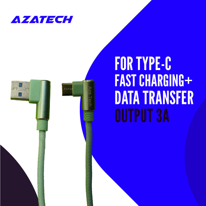 AzaTech 1 Meter Type C 3.0 3A Fast Charging + Data Cable