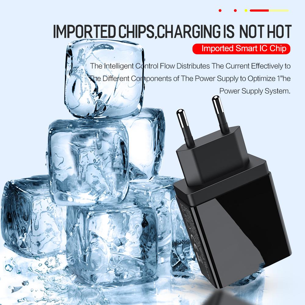 AzaTech QC 3.0 Fast Charger With 4 USB Port 3A 30W