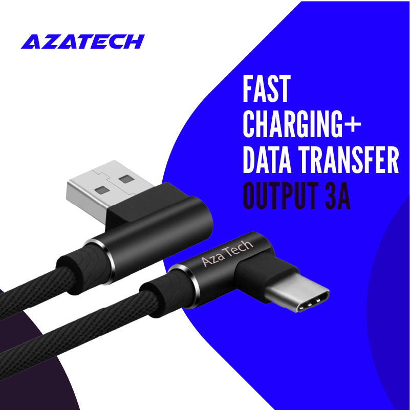 AzaTech 1 Meter Type C 3.0 3A Fast Charging + Data Cable