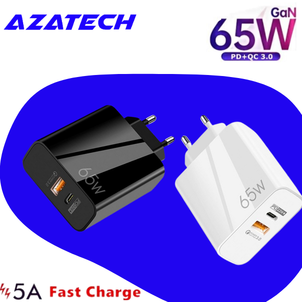 AzaTech Supercharge PD 65W GaN USB C Charger