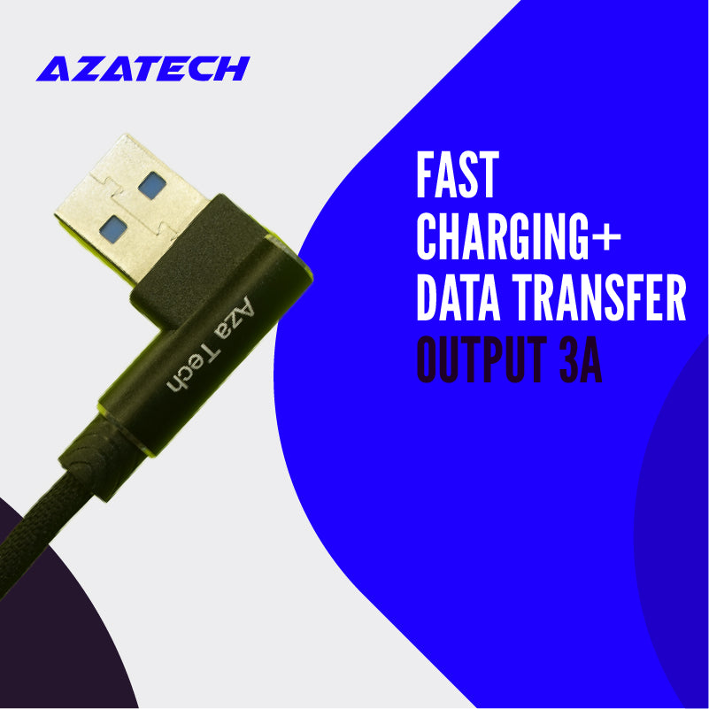 AzaTech 1 Meter Type C 3.0 3A Fast Charging + Data Cable