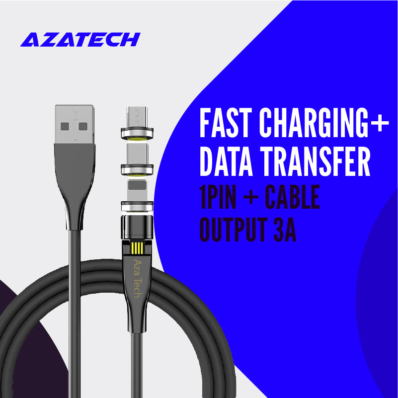 AzaTech Original 540° Rotating Magnetic 3A Fast Charging Cable