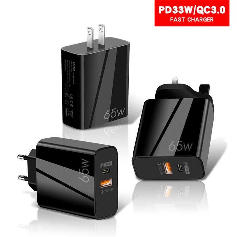 AzaTech Supercharge PD 65W GaN USB C Charger
