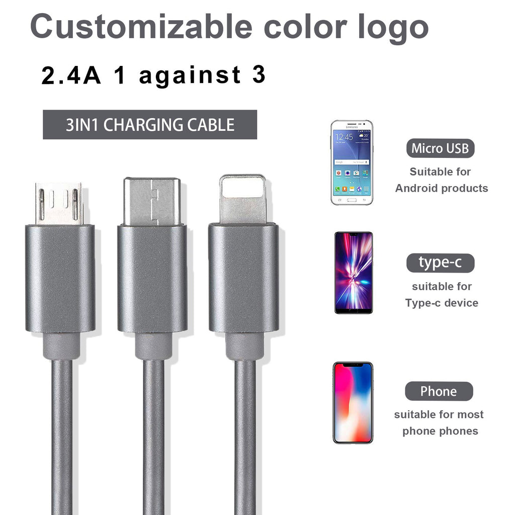 AzaTech 3 in 1 USB Charging Cable Fast Charger