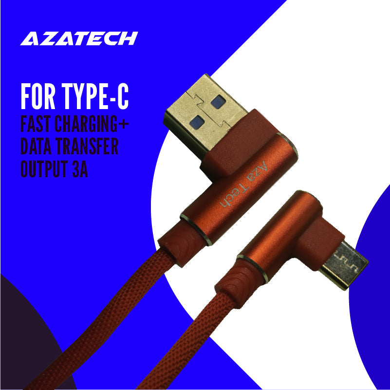 AzaTech 1 Meter Type C 3.0 3A Fast Charging + Data Cable
