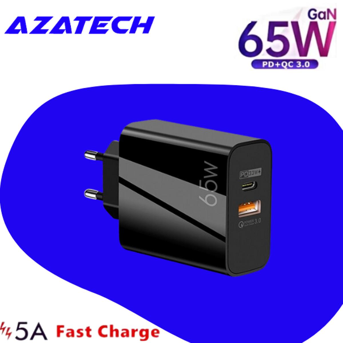AzaTech Supercharge PD 65W GaN USB C Charger