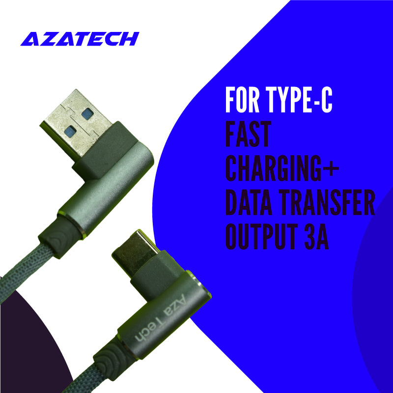 AzaTech 1 Meter Type C 3.0 3A Fast Charging + Data Cable