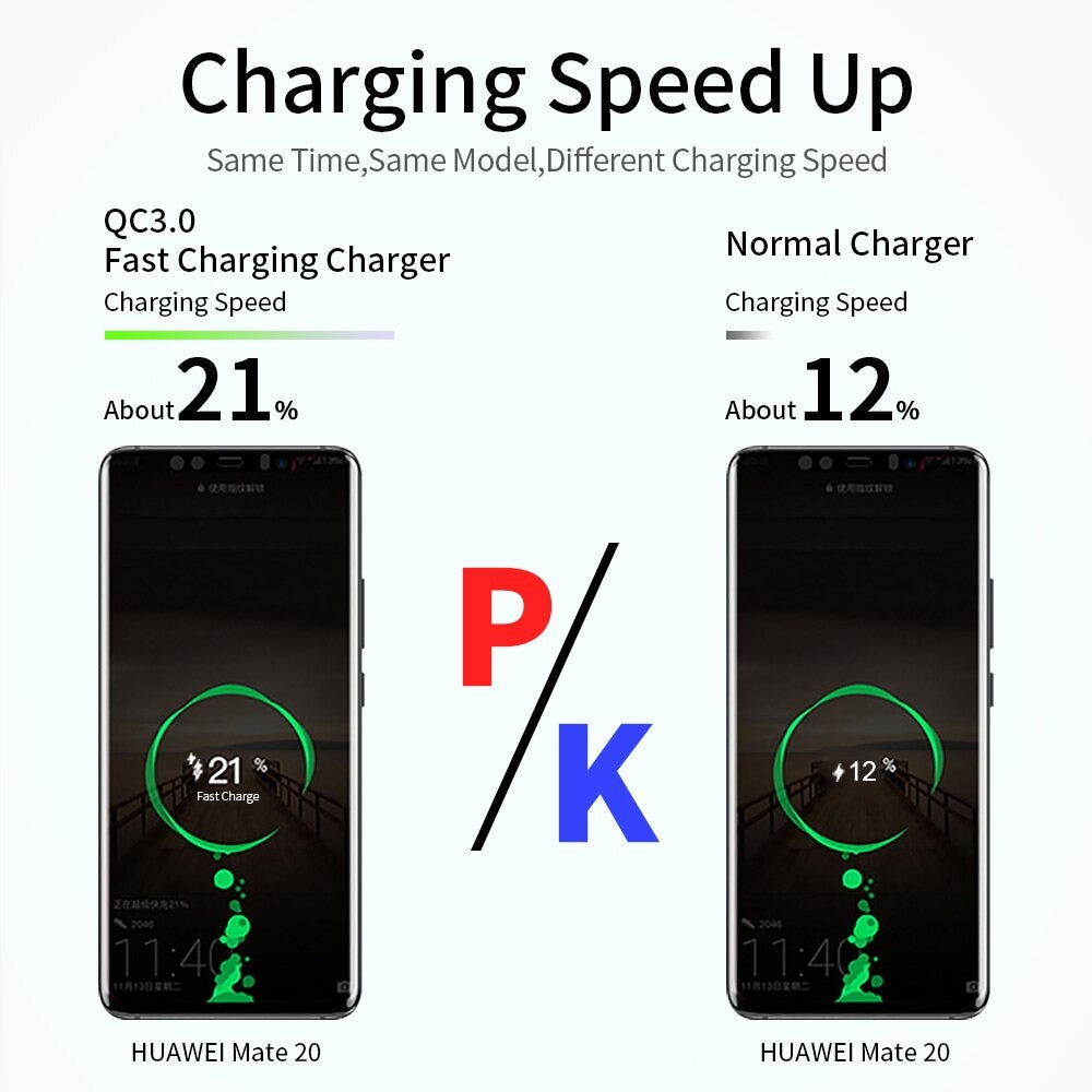AzaTech QC 3.0 Fast Charger 3A 18W - Black